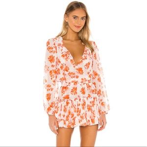 Brand new Misa Los Angeles Lorena mini dress in orange floral